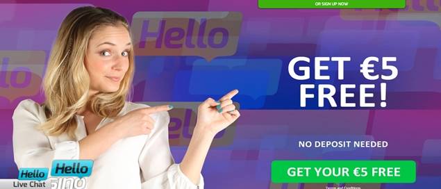 Hello Casino No Deposit Bonus
